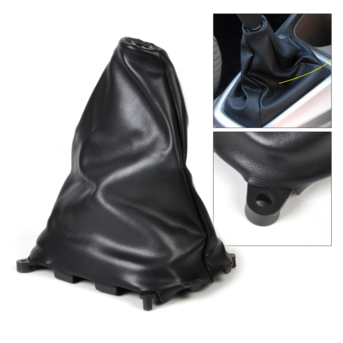 fit for Mazda Protege Mazda 323 98-2003 Black PU Leather Gear Boot Gaiter Cover~ - Picture 1 of 6
