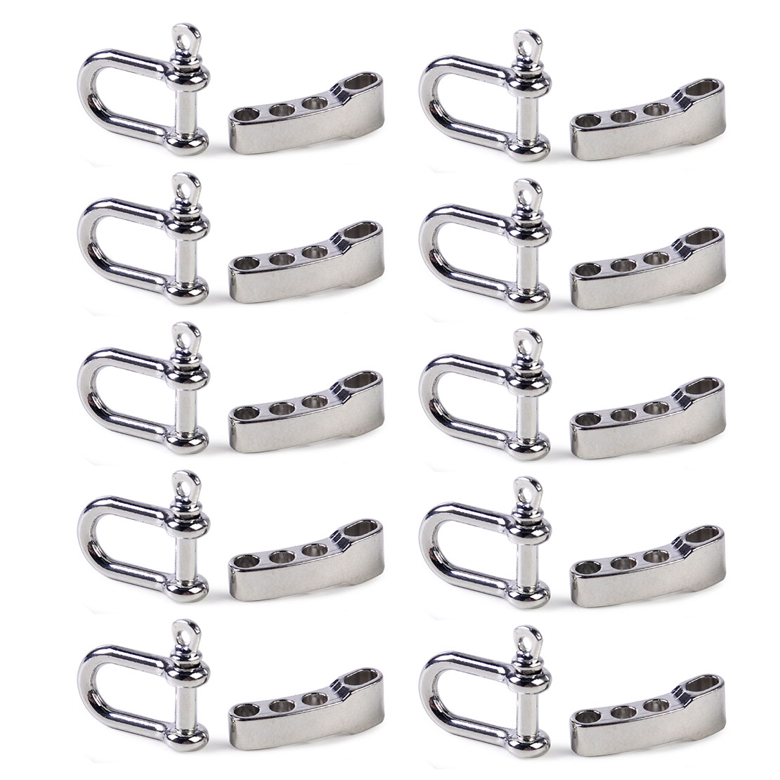 10x Paracord Armband Verschluss U Schäkel Schnalle Buckle Outdoor Vertellbar kk - Bild 2 von 6