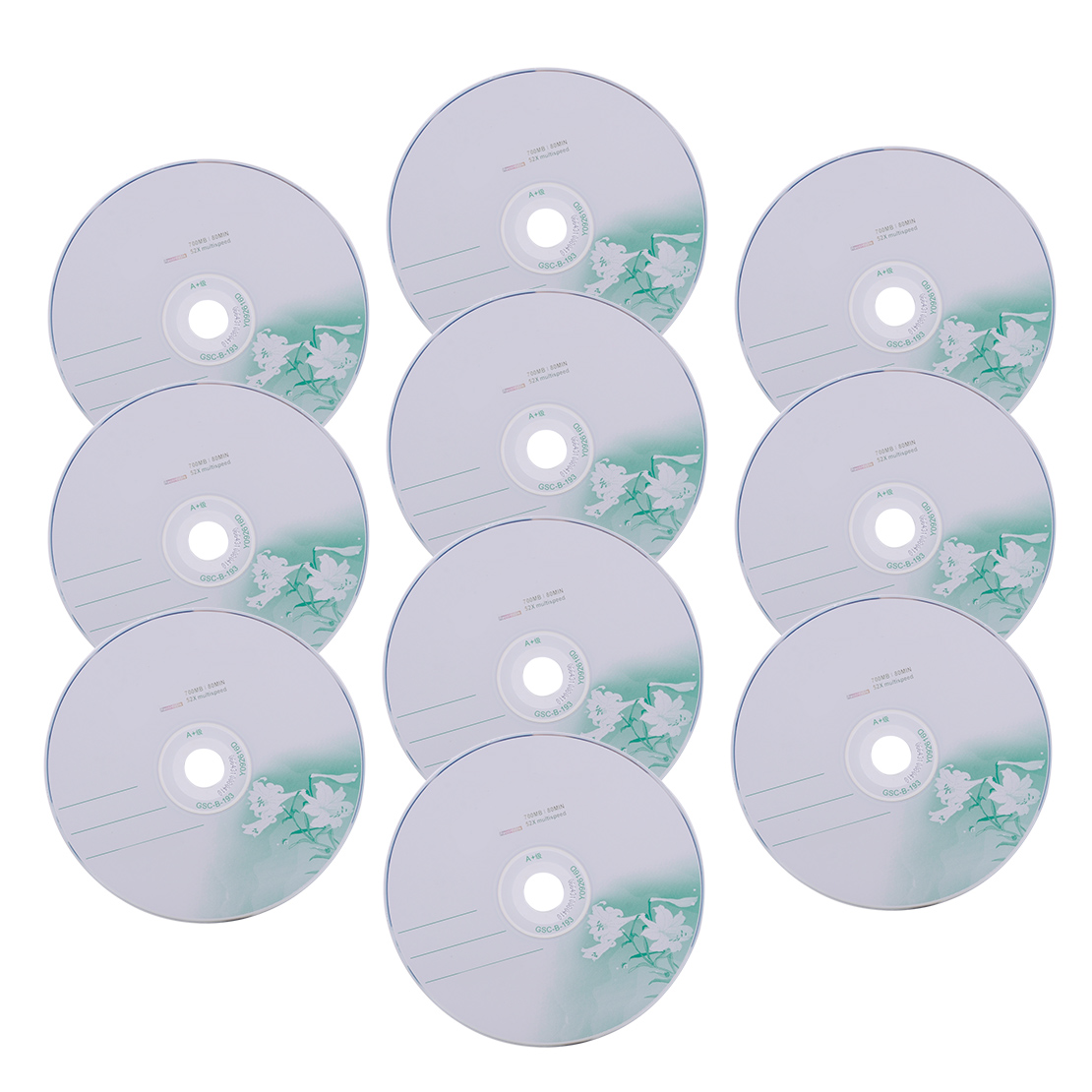 10stk CD Rohlinge 700MB 80min 52X Blank CD-R CDR Recordable Disc Media kk