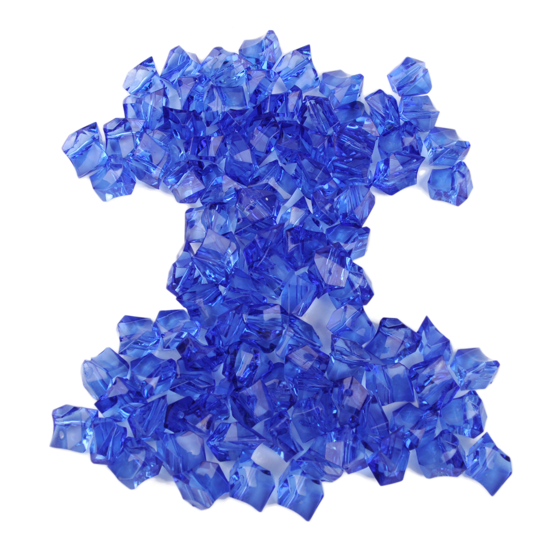 100X Klar Blau Acryl Steine Aquarium Acrylic Stones Eiswrfel Party Tischdeko kk